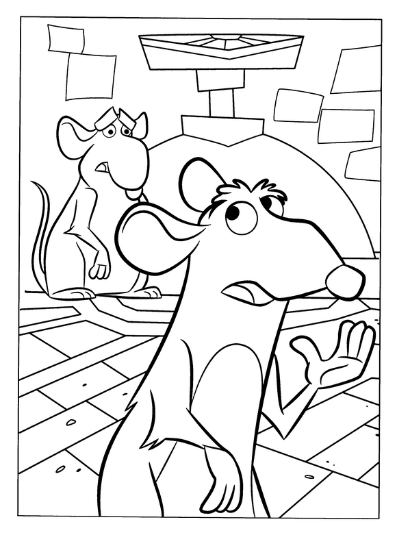 Plansa de colorat cu Ratatouille 33 27